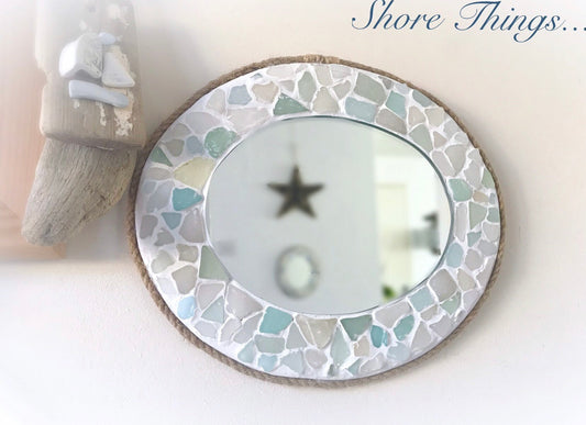 Sea Glass Oval Mirror