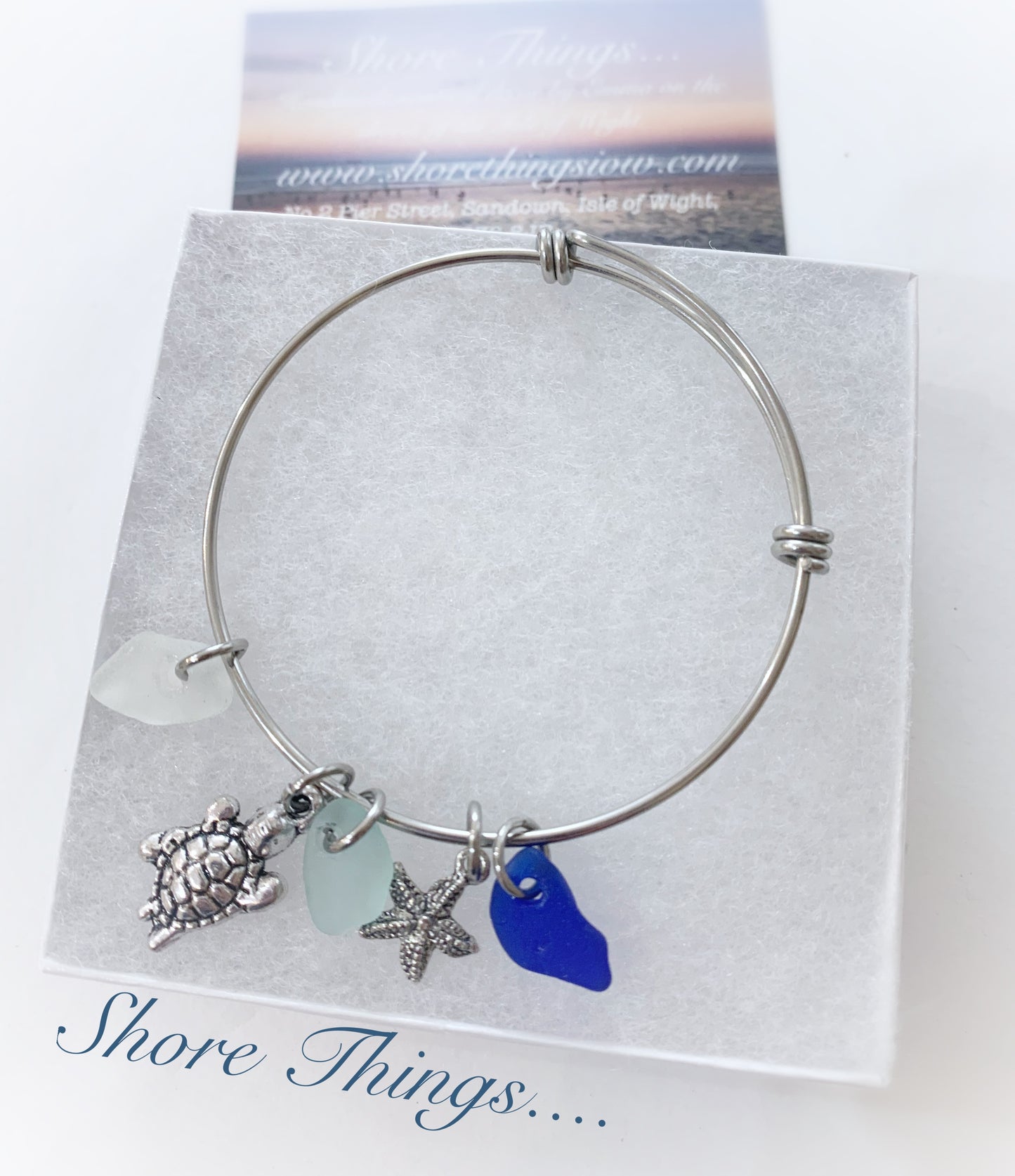 Sea Glass Bangle Gift Boxed