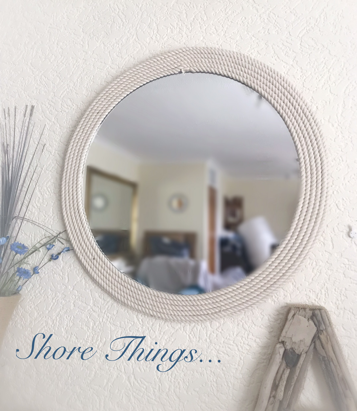 White Rope Mirror 22”
