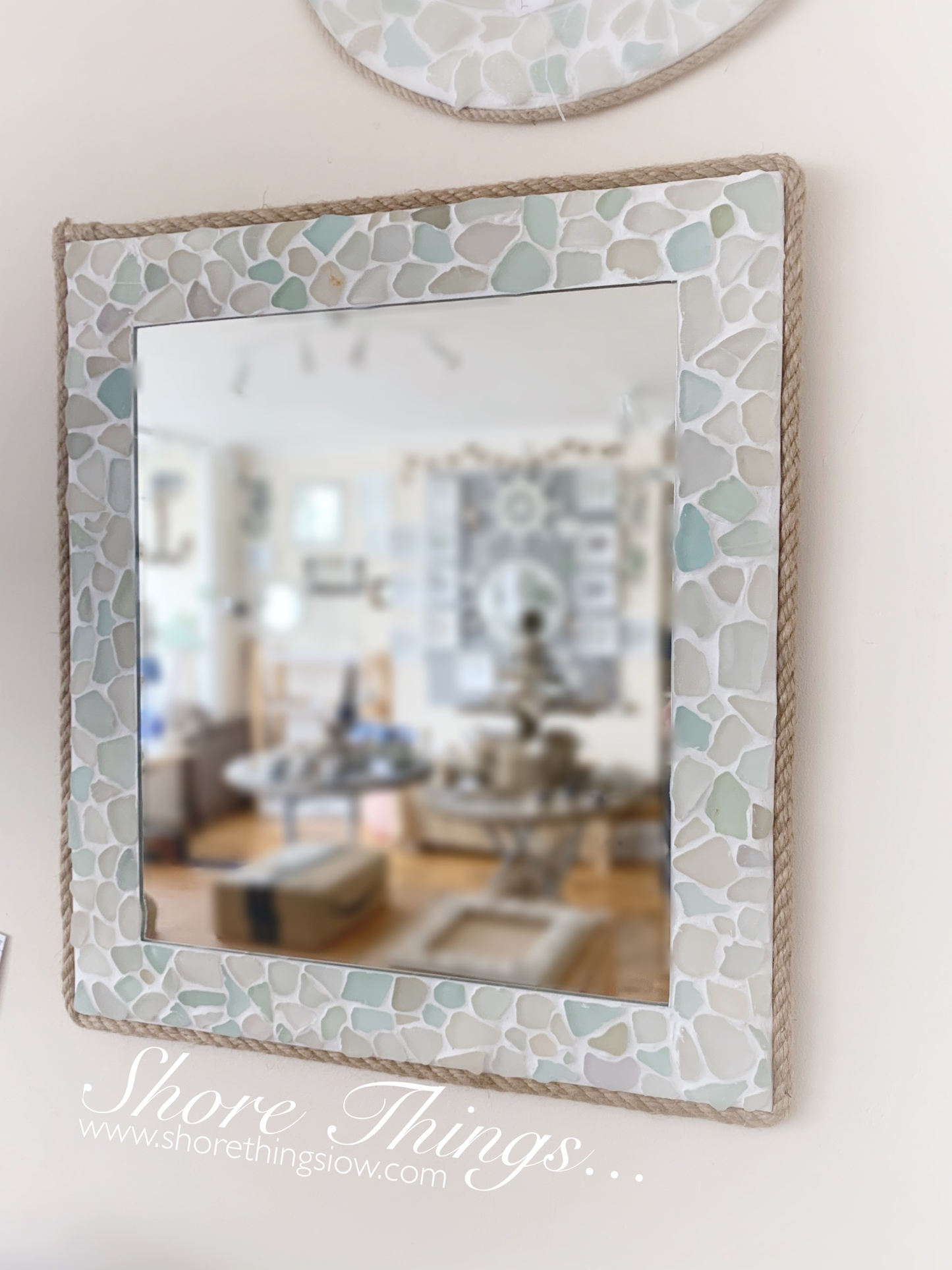 Sea Glass Mirror 14x16”