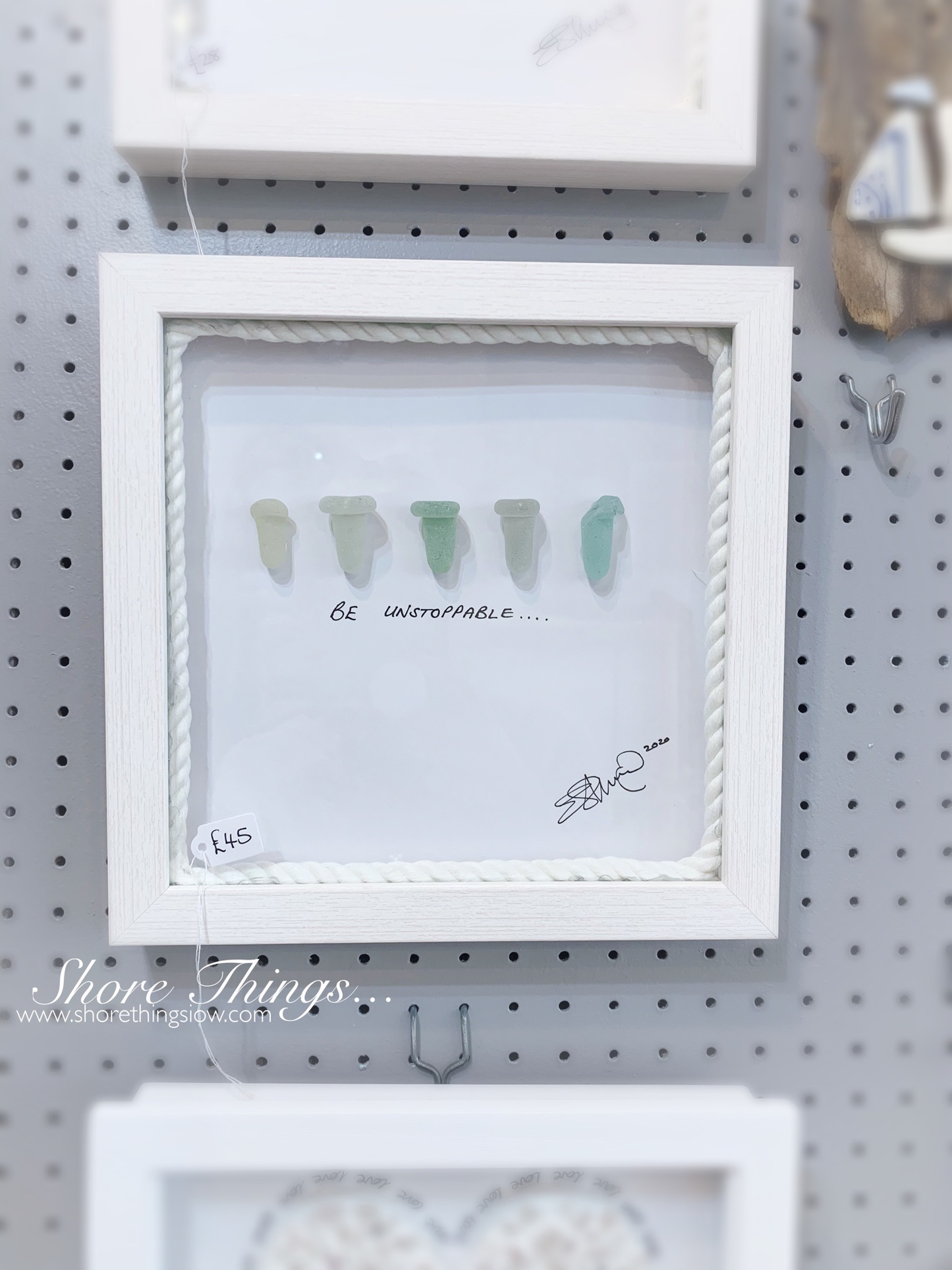 Sea Glass Bottle Stopper Box Frame
