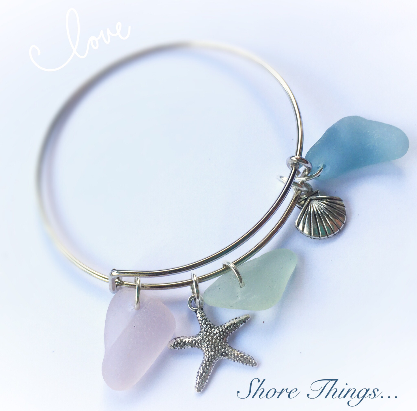 Sea Glass Bangle Gift Boxed