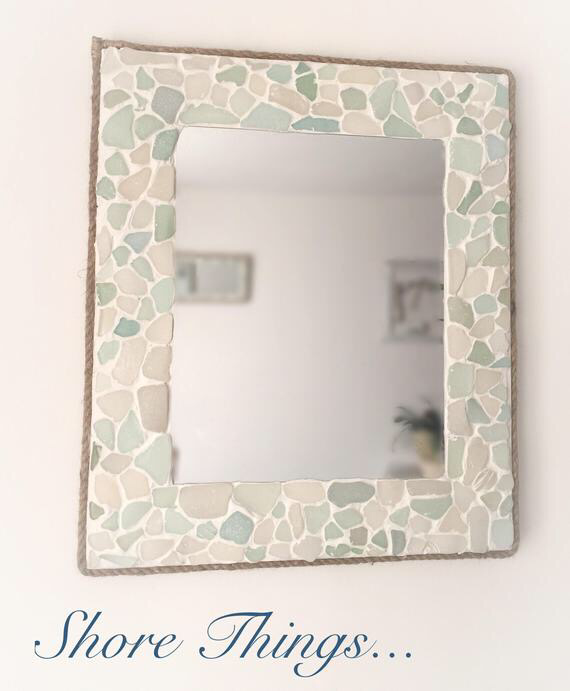 Sea Glass Mirror 12x14”