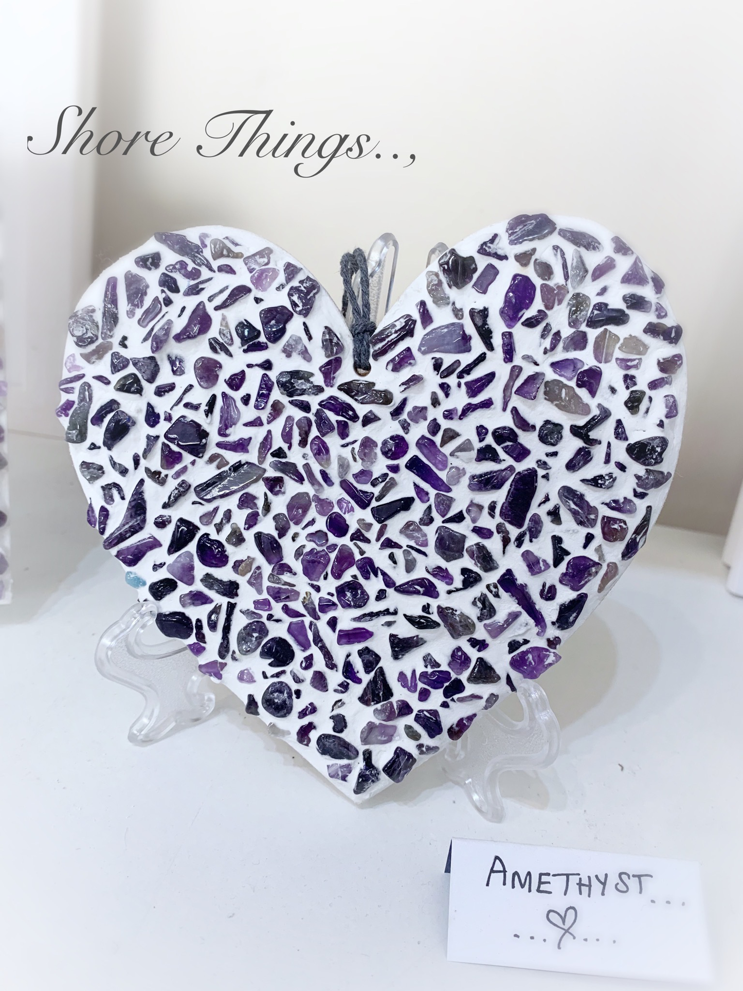 Amethyst Hanging Heart