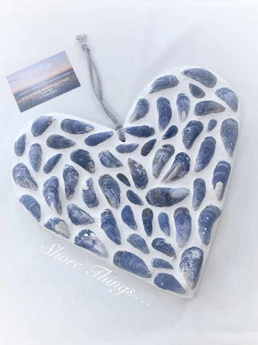 Blue Mussel Shell Heart