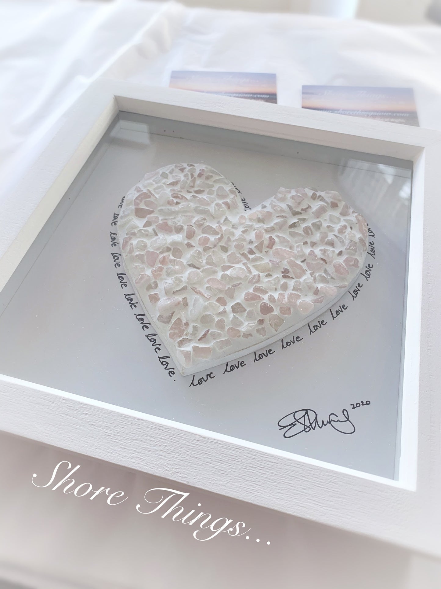 Rose Quartz Heart Box Frame