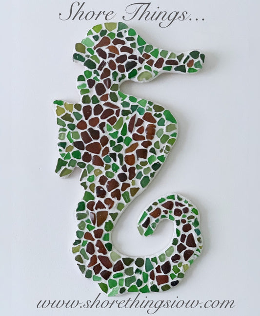 Sea Glass Seahorse 35cm