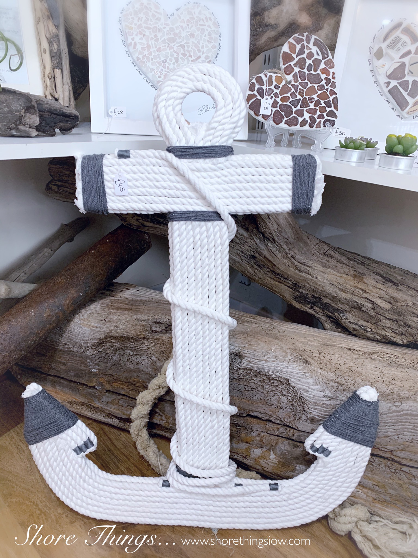 White Rope Anchor 45cm