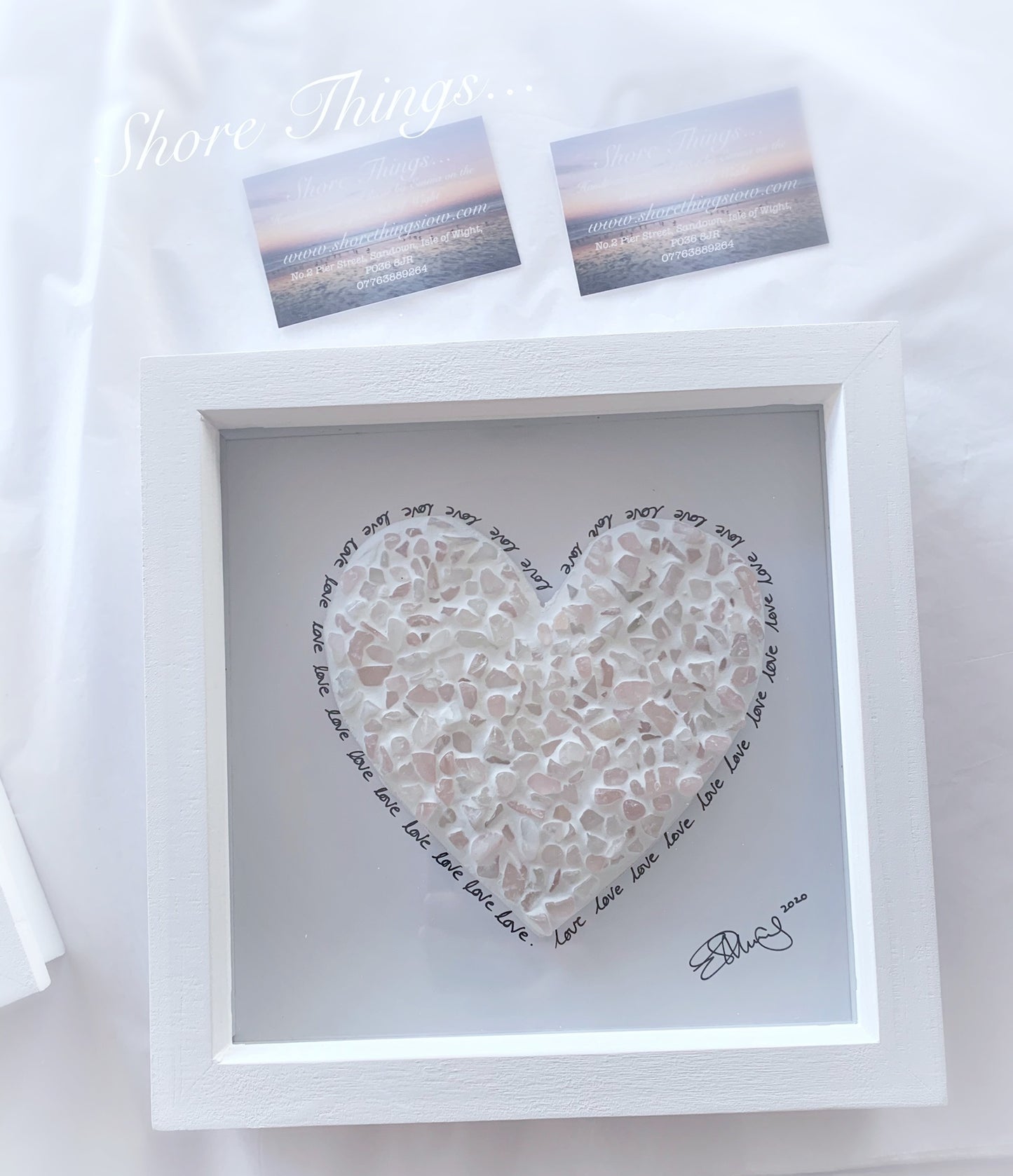 Rose Quartz Heart Box Frame