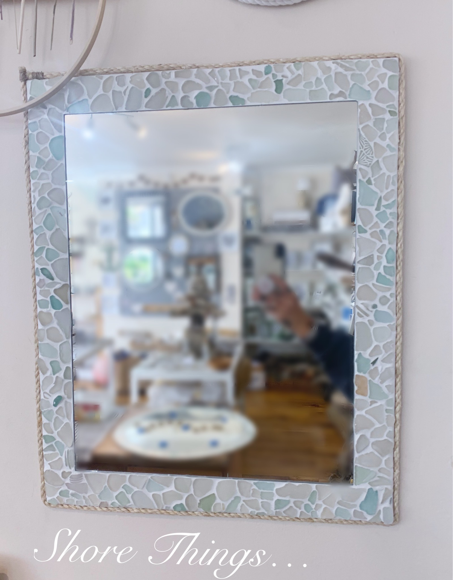 Sea Glass Mirror 22”x18”